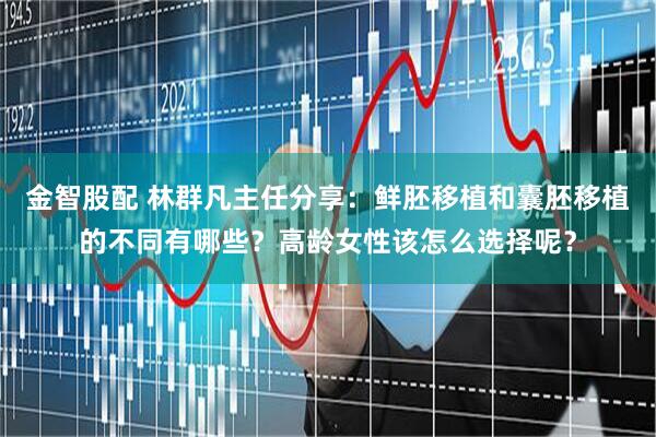 金智股配 林群凡主任分享：鲜胚移植和囊胚移植的不同有哪些？高龄女性该怎么选择呢？